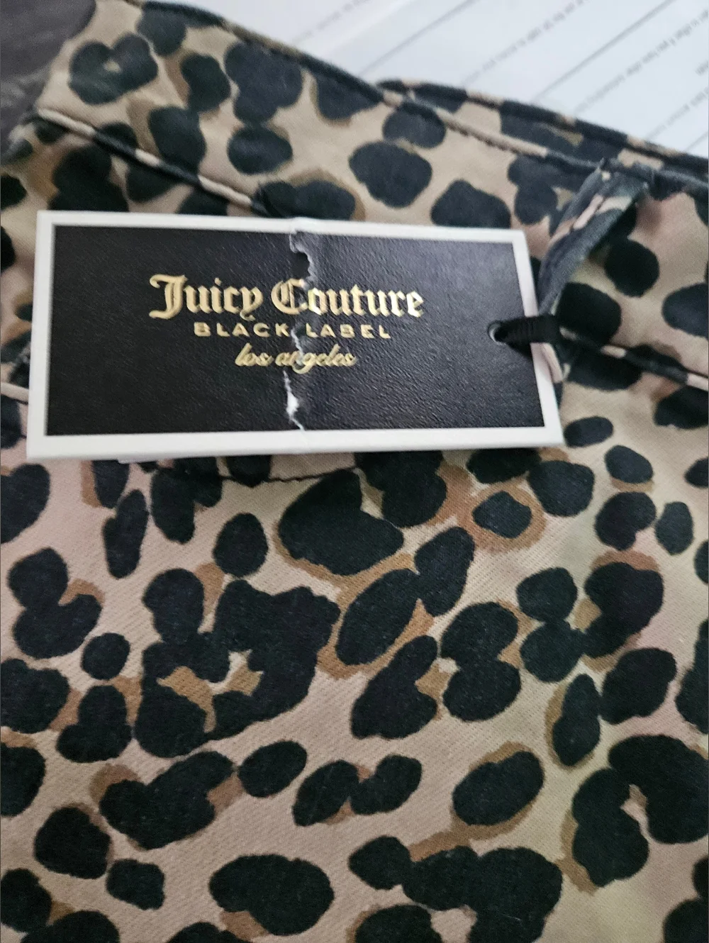 🐆 NWT Juicy Couture Black Label Leopard Print Denim Shorts - Sz 27